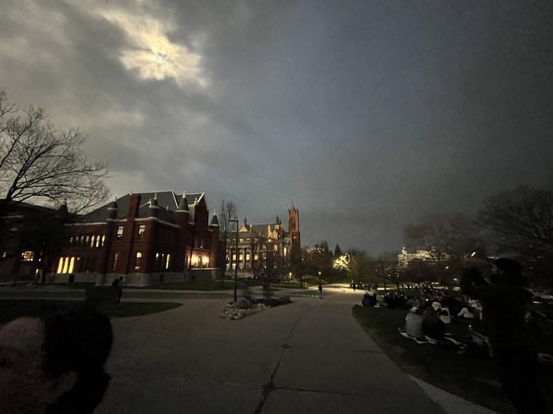 Eclipse Darkness on Campus.