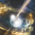 Artist rendering of neutron star merger