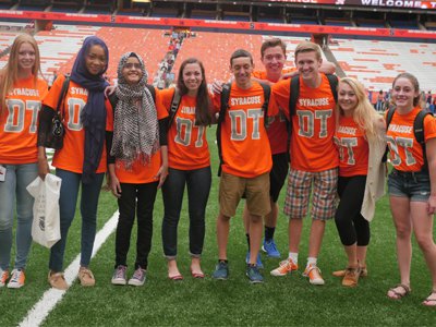 Members of the Dean's Team in the Carrier Dome