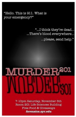 Murder201 event poster