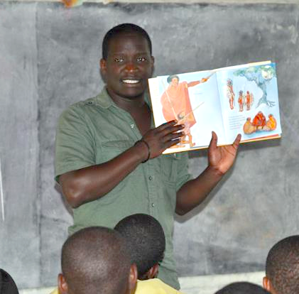David Mwambari teaching in Ntenyo School.