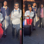 NSBP students pose for a picture with suitcases
