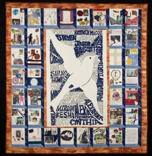 Quilt created in memory of the students who were killed on Pan Am Flight 103