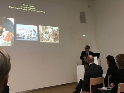 Wayne Franits delivering his keynote lecture, “Dutch Genre Painting, 1976-2016 and Beyond"