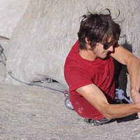 Alec Waggoner rock climbing
