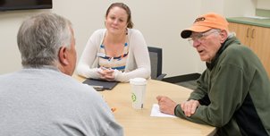 The Gebbie Clinic's aphasia group is one of many beneficiaries of CSD's new home. Aphasia is a neurological disorder, most commonly caused by stroke, resulting in problems with speaking, listening, reading, and writing