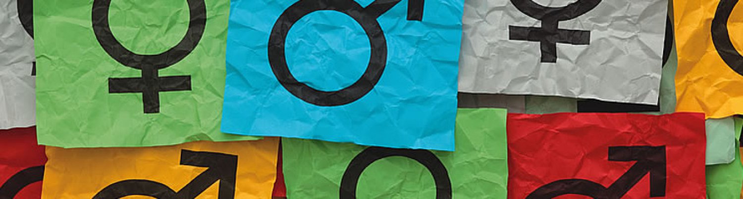 colored paper squares showing different genders