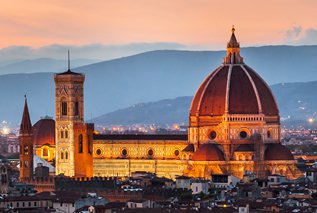 A view of Cattedrale Santa Maria del Fiore, also known as the Duomo, in Florence, Italy.