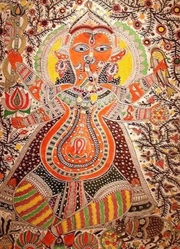 "Ganesh" (2008), by Dulari Devi, is part of the "Mithila Painting" exhibition.