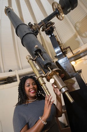 Jedidah Isler in Syracuse's Holden Observatory