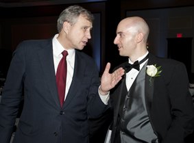 Joseph T. Burns '01 (right) with Edward F. Cox, chair of the New York Republican State Committee and President Nixon's son-in-law