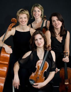The Lark Quartet (clockwise, from left): Caroline Stinson, cello; Basia Danilow, violin; Kathryn Lockwood, viola; and Deborah Buck, violin