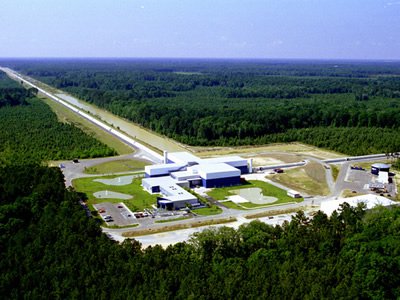 The LIGO Livingston Observatory in Louisiana (Photo courtesy of Caltech/MIT/LIGO Laboratory)