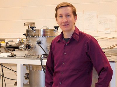 Britton Plourde in his lab at Syracuse University
