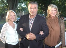 Ruth Appelhof, Alec Baldwin, and Martha Stewart at Guild Hall's 2011 Summer Gala. (Photo by Barry G.) 