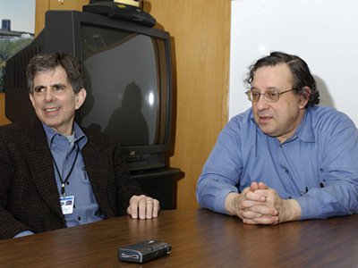 Stone and Joel Butler at Fermilab in 2004.