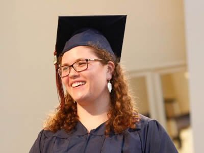 Thomann at Honors Convocation, 2015
