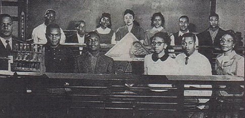 Dr. Torrey (bottom row, far right) as a faculty adviser at Tennessee State University, where she earned bachelor's and master's degrees in chemistry. 